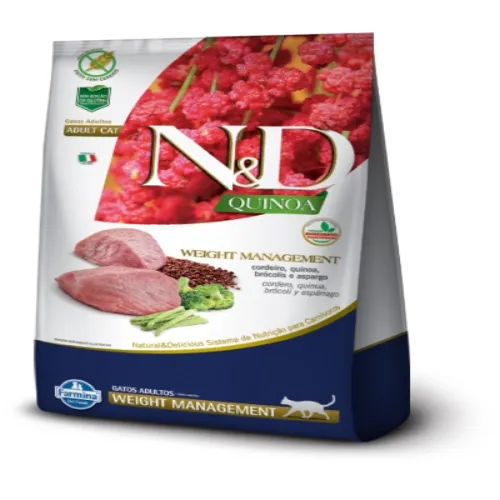 Farmina N&D Quinoa Feline Adult Weight Cordeiro 1,5 Kg