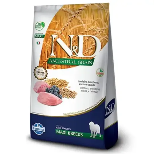 Farmina N&D Ancestral Grain Cães Adultos Maxi Cordeiro 10,1 kg