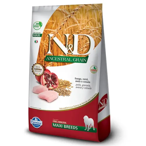 Farmina N&D Ancestral Grain Cães Adultos Maxi Frango 10,1 kg