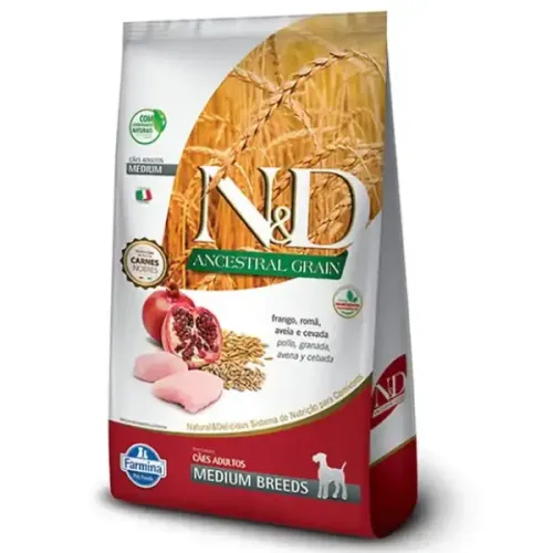 Farmina N&D Ancestral Grain Cães Adultos Medium Frango 2,5 kg