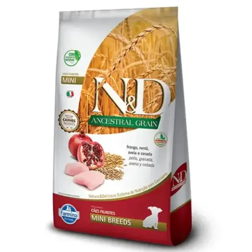 Farmina N&D Ancestral Grain Cães Puppy Mini Frango 800 g