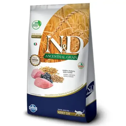 Farmina N&D Ancestral Grain Gatos Adultos Cordeiro 400 g