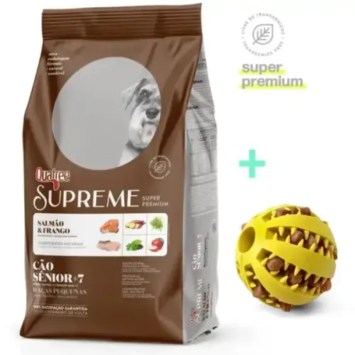 Quatree Supreme Cães Sênior Raças Pequenas + Bolinha 3 Kg