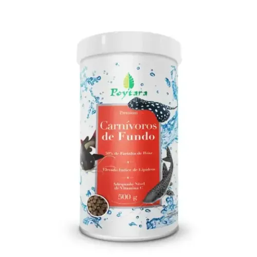 Ração Carnívoros de Fundo Poytara 500 g