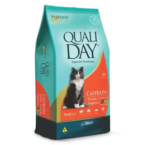 Qualiday Gatos Adultos Castrados Frango 1 kg