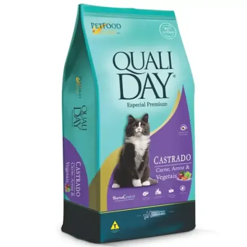 Qualiday Gatos Adultos Castrados Carne 1 kg