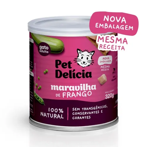 Ração Úmida Pet Delícia Gatos Maravilha de Frango 320 g