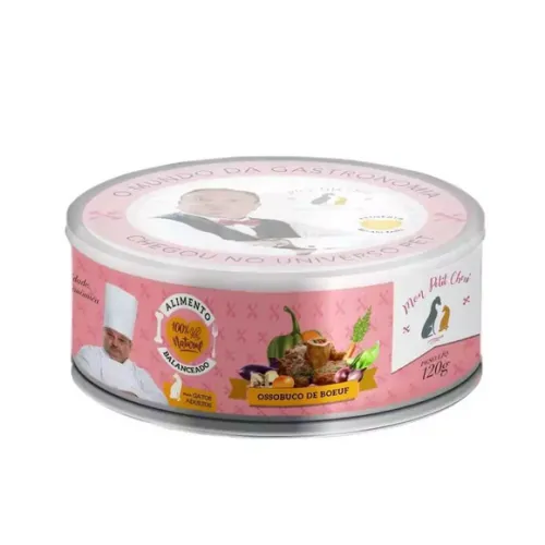 Alimento Natural em Lata para Gatos Sabor Ossobuco Mon Petit Chéri 120 g 120 g
