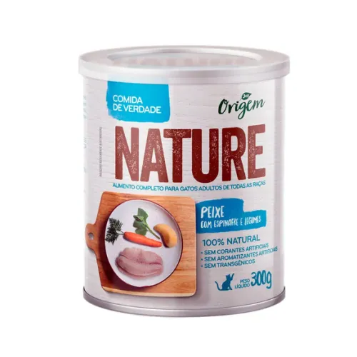 Ração Úmida Gatos Joy Origem Nature Peixe com Espinafre e Legumes 300 g