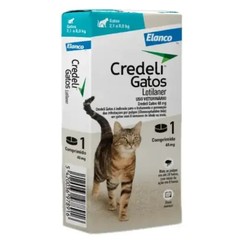 Antipulgas Credeli 48mg Gatos 2kg a 8kg 1 comprimido