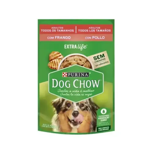 Ração Úmida Dog Chow Cães Adultos Frango 100 g