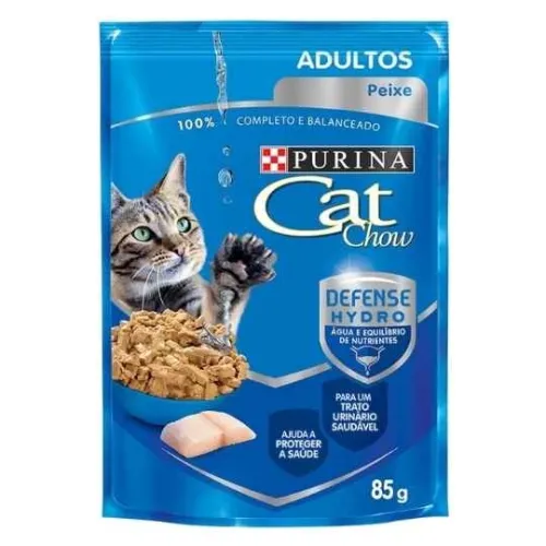 Cat Chow Sache Adultos Peixe Ao Molho 85 g