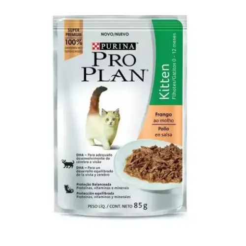 Ração Úmida Pro Plan Kitten Frango ao Molho 85 g