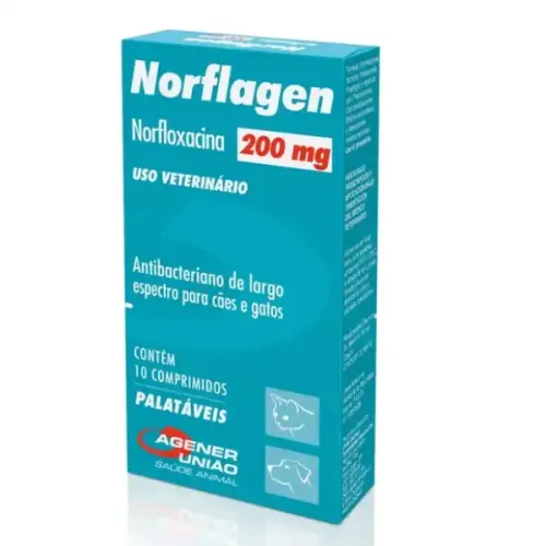 Antimicrobiano Norflagen Cães e Gatos 200 mg