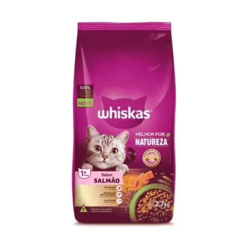 Whiskas Gatos Adultos Melhor Por Natureza Salmão 2,7 kg