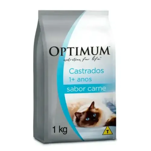 Optimum para Gatos Adultos Castrados 1+ anos Carne 1 kg
