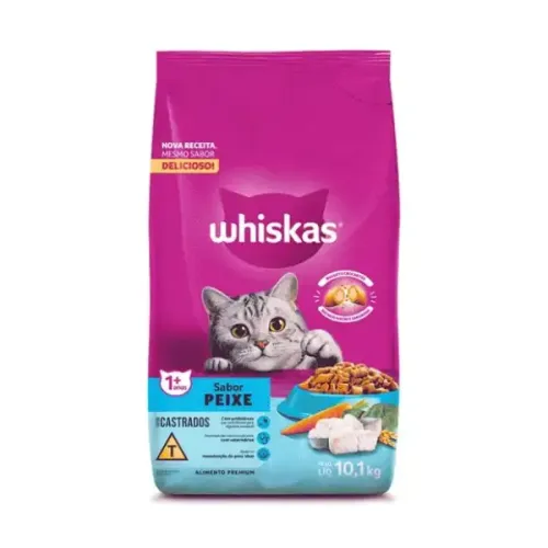 Whiskas Gatos Adultos Castrados Peixe 10,1 kg
