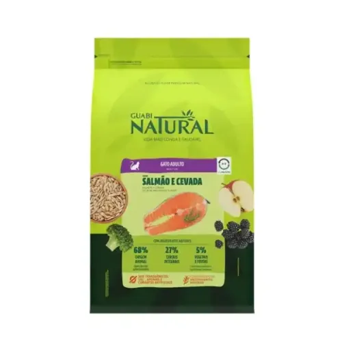 Guabi Natural Gatos Adultos Salmão e Cevada 1,5 kg