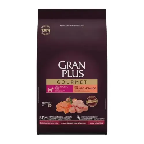GranPlus Gourmet Cães Adultos Mini Salmão e Frango 1kg