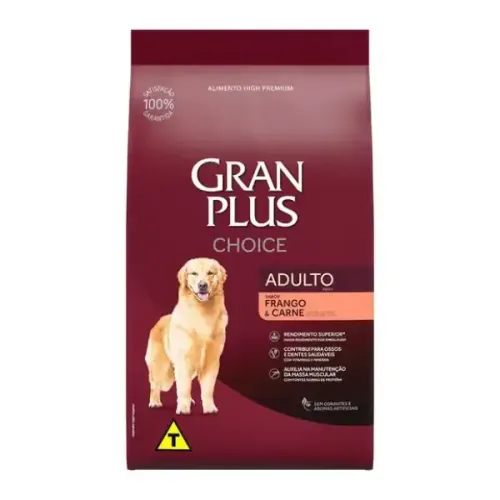 GranPlus Choice Cães Adultos Frango e Carne 10,1 kg