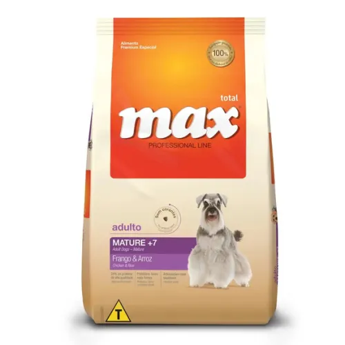 Max Cães Adultos Mature 7+ Frango e Arroz 15 kg