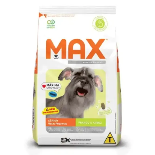 Max para Cães Sênior Raças Pequenas Frango e Arroz 10,1 kg