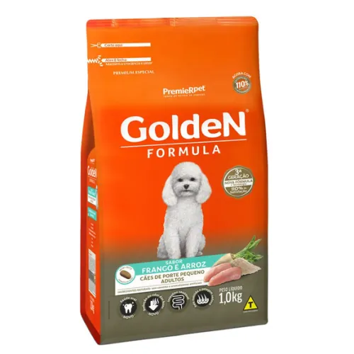 Golden Fórmula Cães Adultos Raças Pequenas Frango e Arroz Mini Bits 1 kg