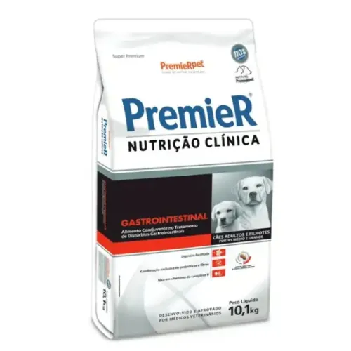 Premier Nutrição Clínica Gastrointestinal Cães Raças Médio e Grande 10,1 kg