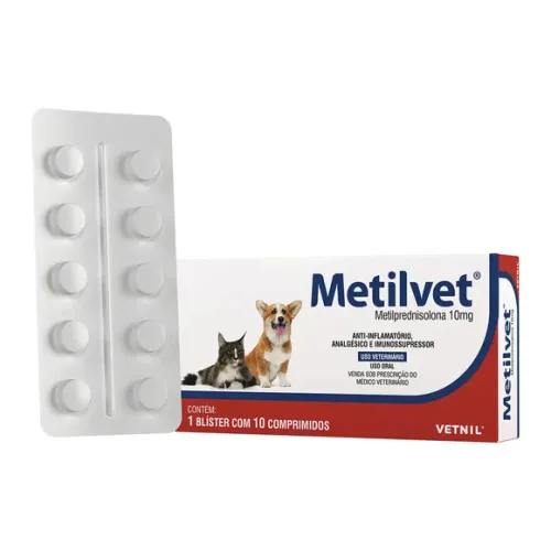 Anti-Inflamatório Metilvet 10mg 10 comprimidos