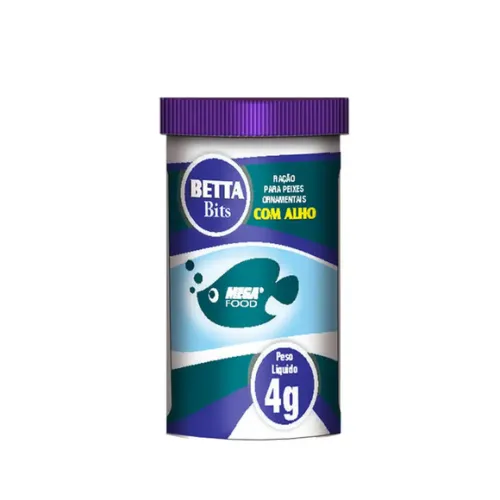 Ração para Peixes Ornamentais Betta Bits Mega Food 4g