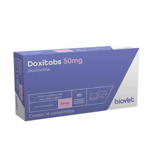 Antimicrobiano Doxitabs 50mg Biovet 14 comprimidos