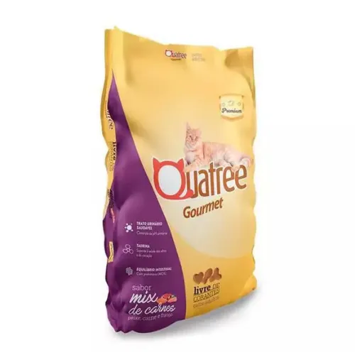 Quatree Gourmet Para Gatos Adultos Mix Carnes 10 kg