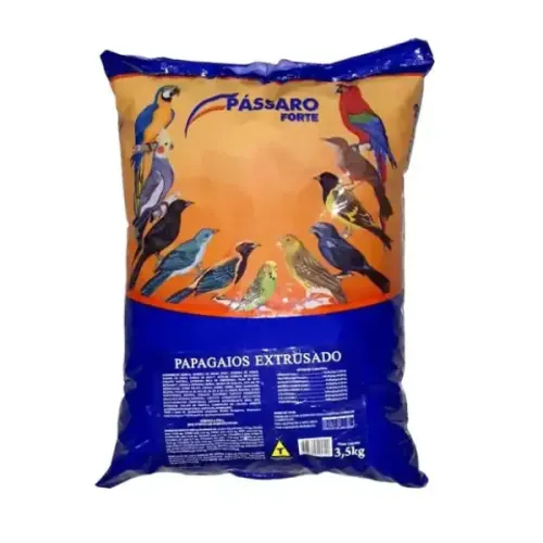 Alimento Extrusado para Papagaios Pássaro Forte 3,5 kg
