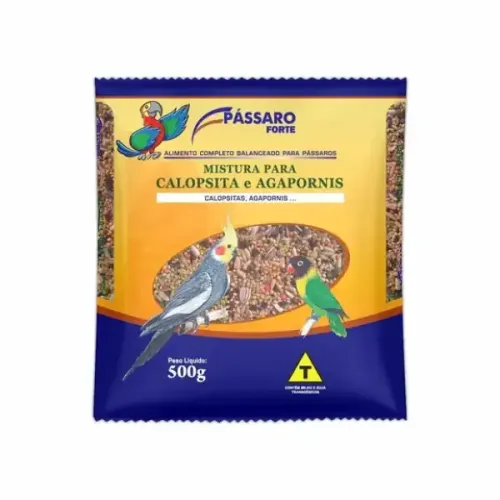 Mistura para Calopsita e Agapornes Pássaro Forte 500 g