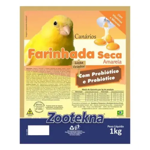 Farinhada Seca Premium Amarela FSO-50 Zootekna 1kg