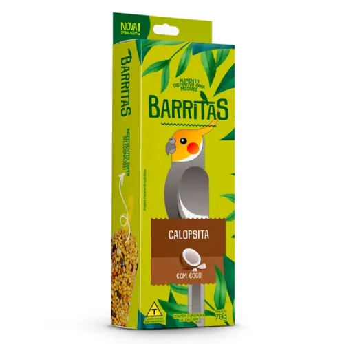 Bastão de Sementes com Coco Barritas Calopsita Zootekna 70g