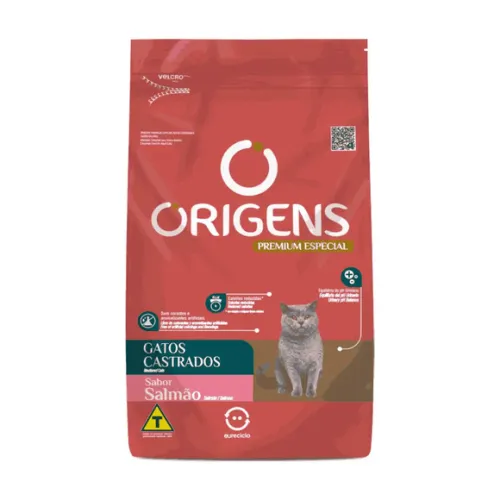 Origens Gatos Castrados Salmão 1kg