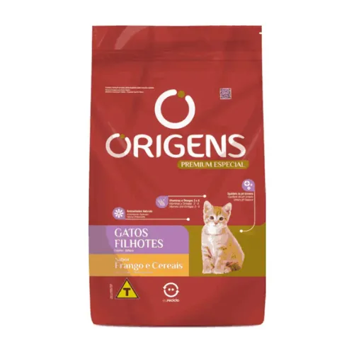 Origens Gatos Filhotes Frango e Cereais 1kg