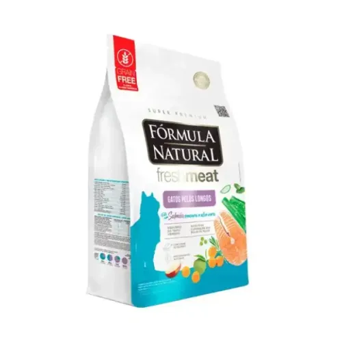 Fórmula Natural Fresh Meat Gatos Adultos Pelo Longo Salmão 1 kg
