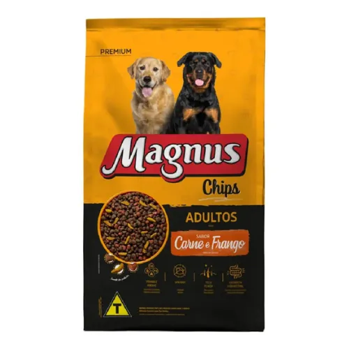 Magnus Chips Cães Adultos Carne e Frango 20 kg