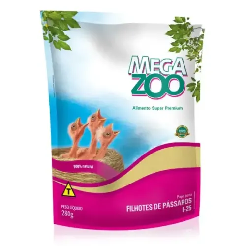 Papa para Filhote de Pássaros Megazoo 280 g