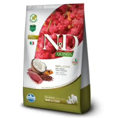 Farmina N&D Quinoa Cães Adultos Skin & Coat Pato 800 g