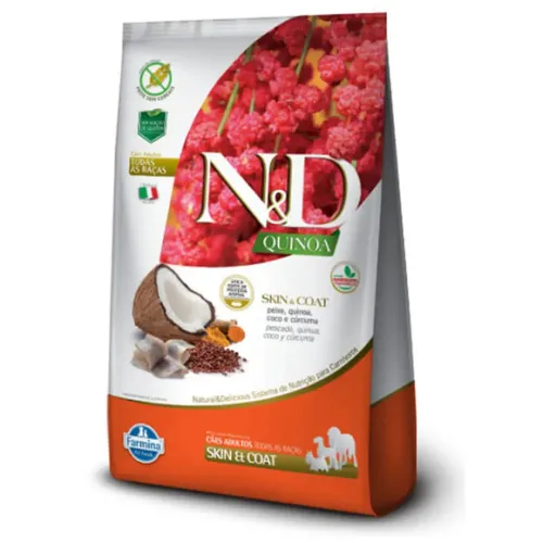 Farmina N&D Quinoa Cães Adultos Skin & Coat Peixe 10,1 kg