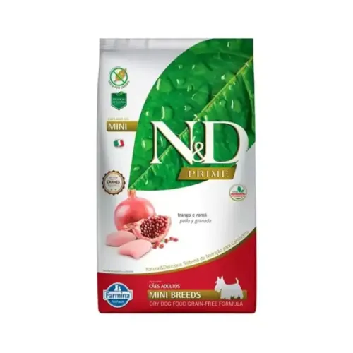 Farmina N&D Prime Cães Adultos Mini Frango e Romã 800 g
