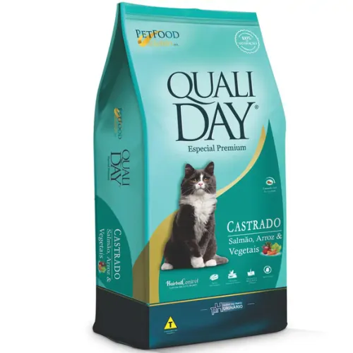 Qualiday Gatos Adultos Castrados Salmão 1 kg