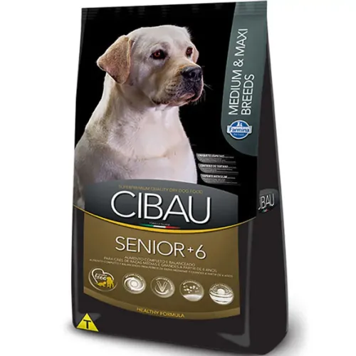 Cibau Cães Sênior +6 Raças Médias e Grandes 12kg