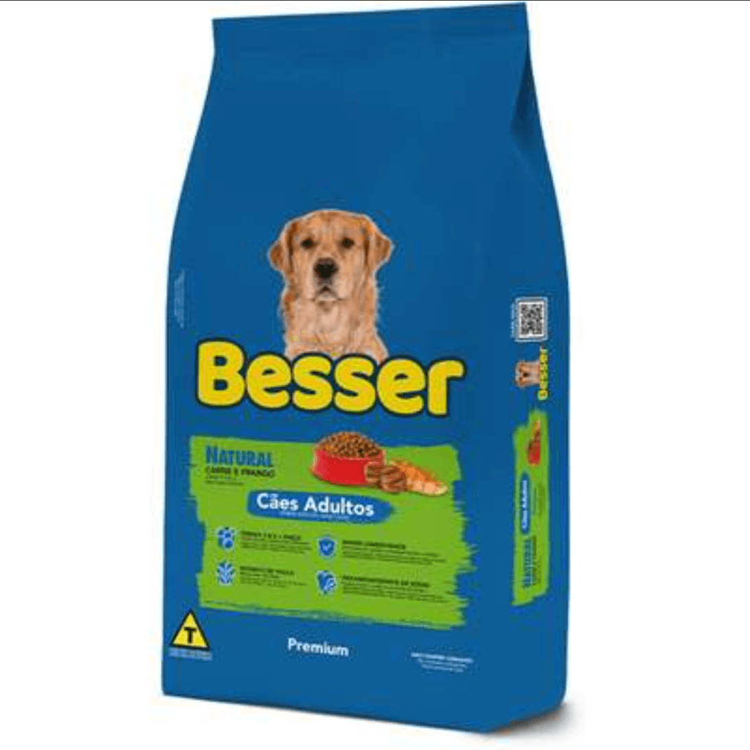 Ração Besser Natural Cães Adultos Carne e Frango 25 kg