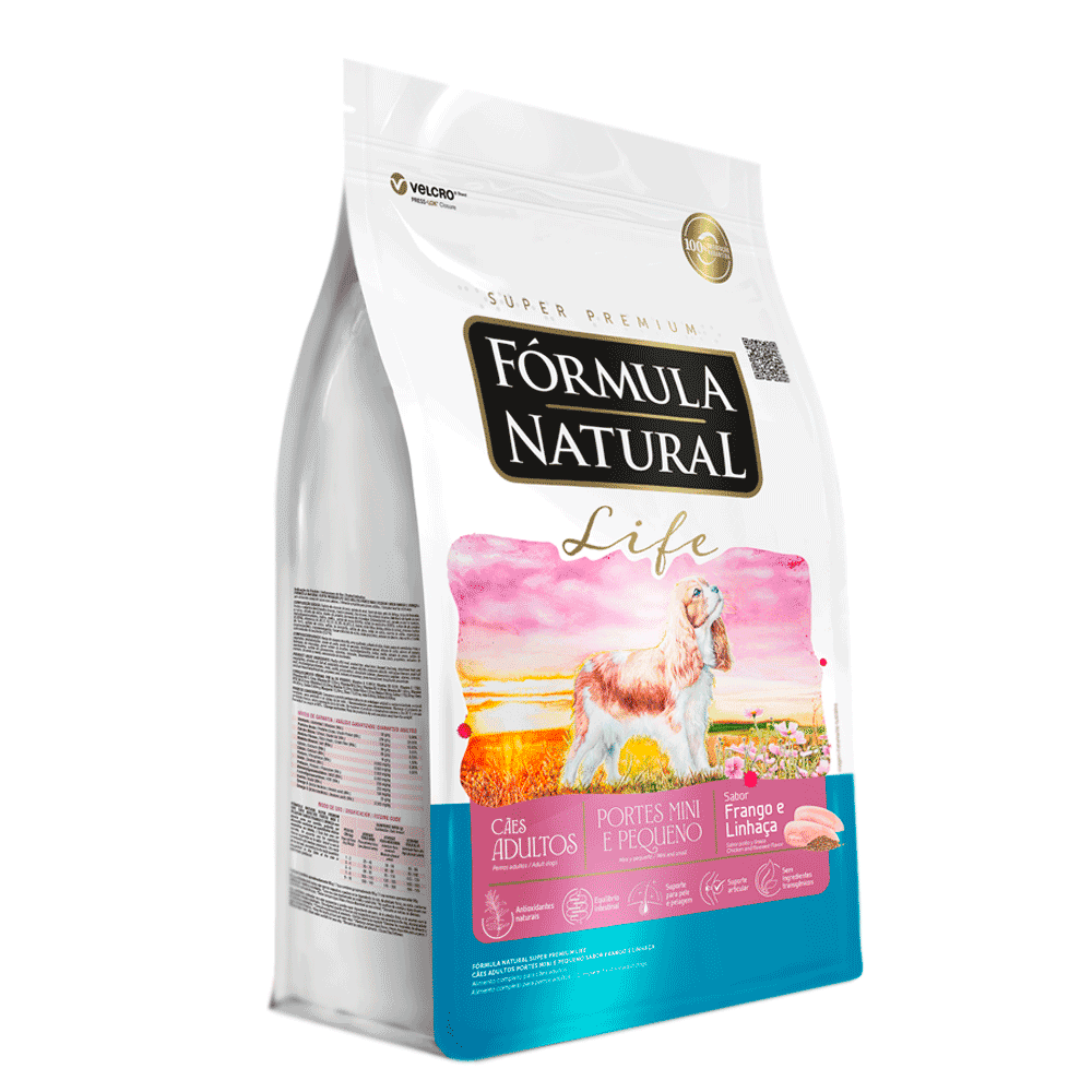Ração Fórmula Natural Life Cães Adultos Mini e Pequeno Porte 10,1 kg