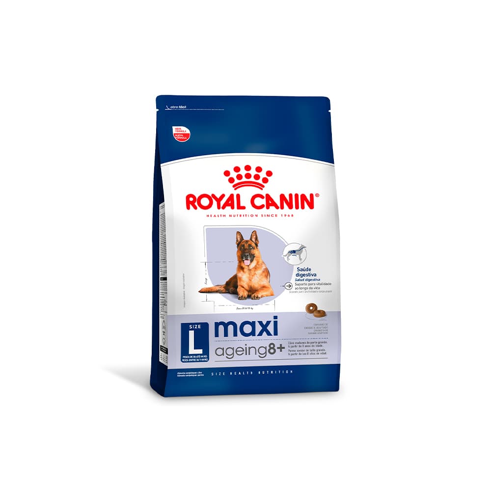 Ração Seca Royal Canin Maxi Ageing 8+ para Cães Idosos de Porte Grande com 8 Anos ou mais 12 Kg