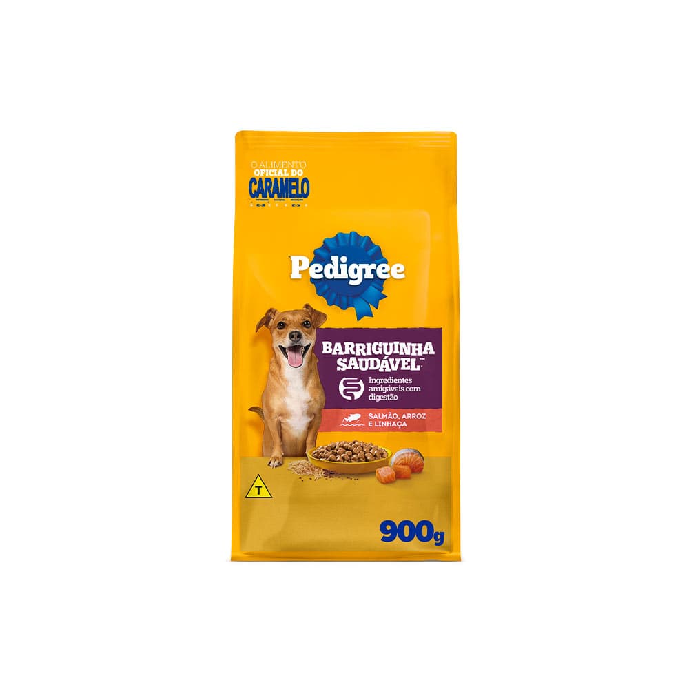 Ração Pedigree Barriguinha Saudável para Cães Adultos de Raças Pequenas e Minis Sabor Salmão 900 g